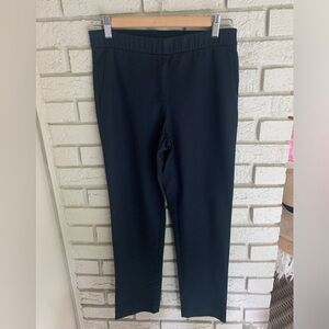 J. Jill Navy Elastic Waist Ankle Pants Sz 4P